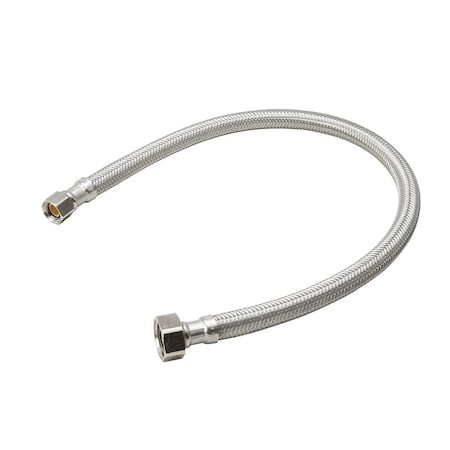 Ez-Fluid 1/2in COMP x 1/2in FIP x 12in, Faucet Supply Line Connector EZA3F12